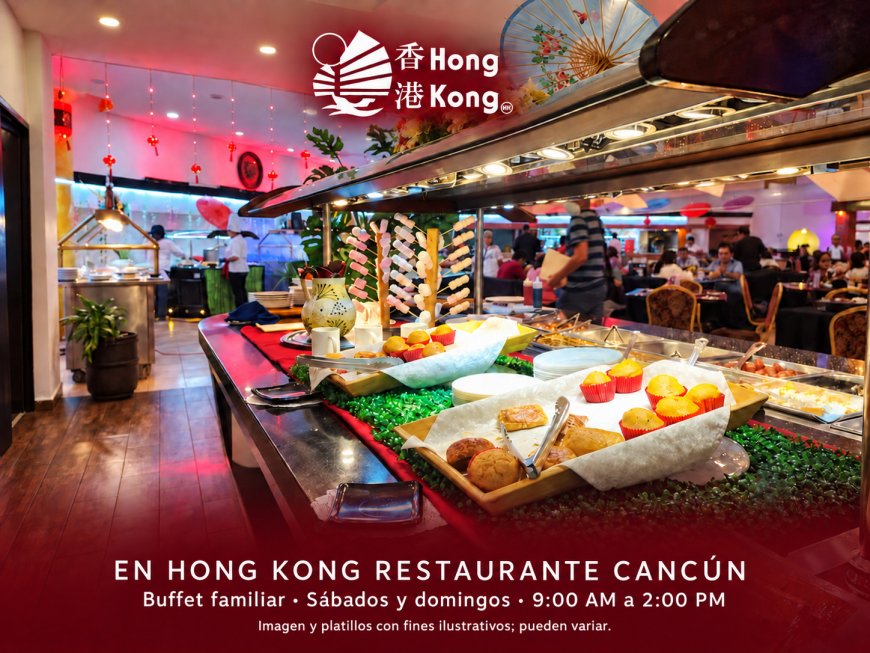 Una experiencia familiar alrededor del buffet en Cancún